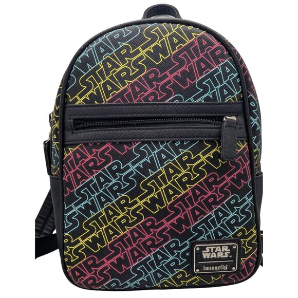Loungefly Star Wars Neon Logo Mini Backpack - Picture 1 of 8